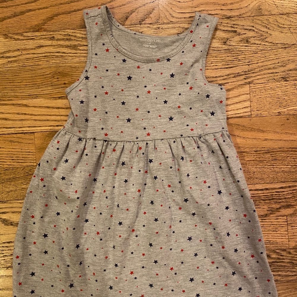 4th of July red and blue stars dress